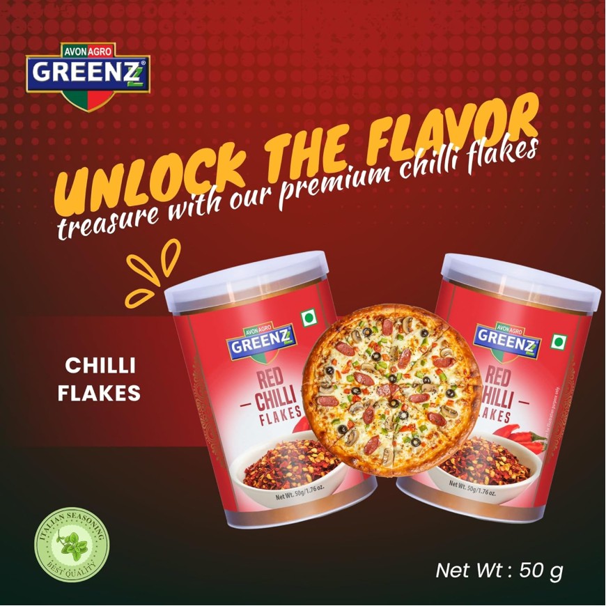 Combo Pack Red Chiilli Flakes Pack Of 2X50 = 100 Gm